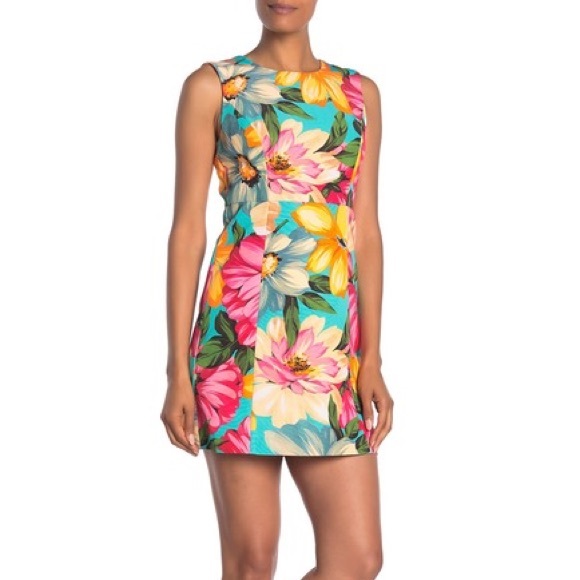 Milly | Dresses | Milly Floral Slim Shift Mini Dress | Poshmark